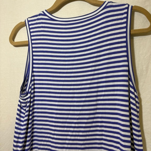 MICHAEL Michael Kors Purple & White Striped Tank Top EUC Medium M Ladies Casual - Picture 3 of 9